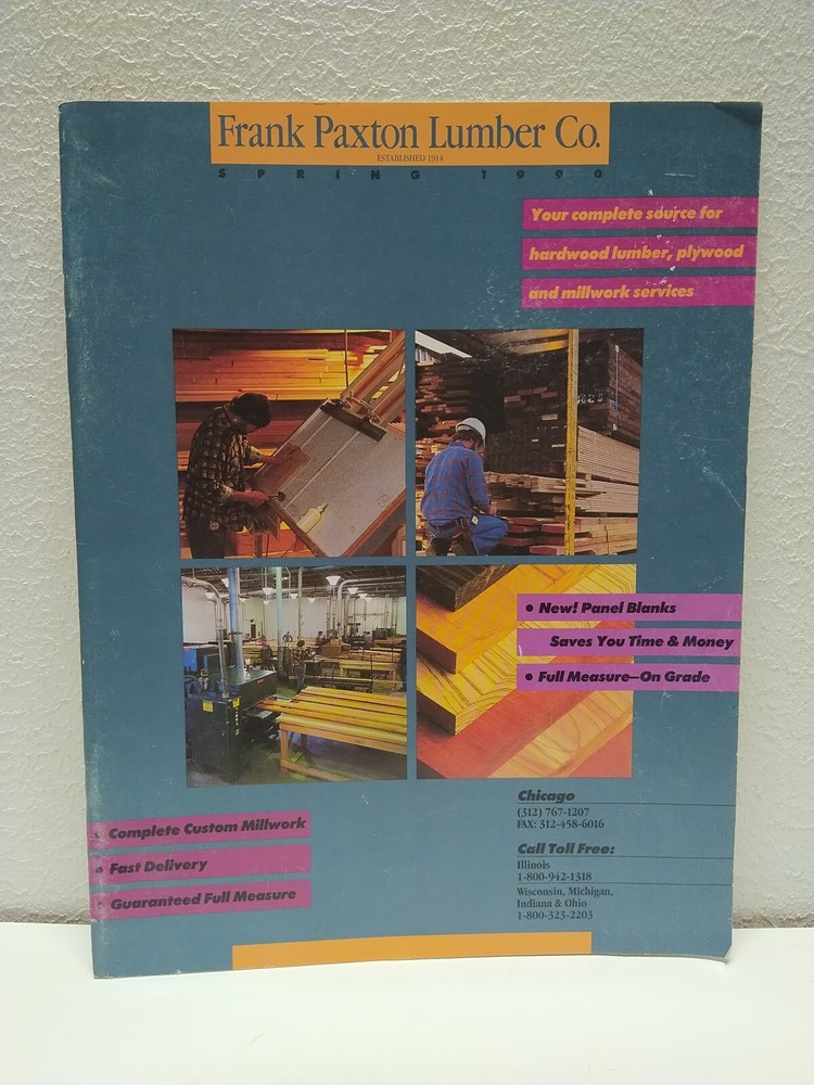 Frank Paxton Lumber Co. Catalog Industrial Wood Work