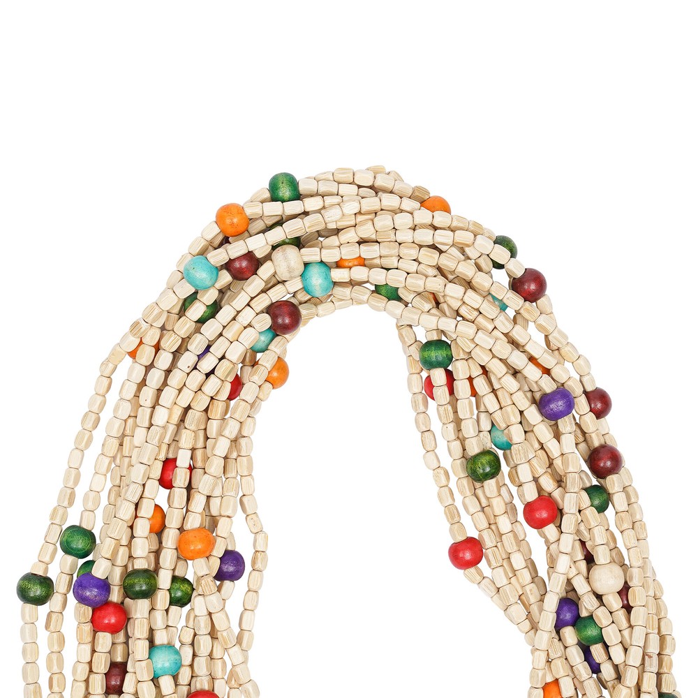 Natural Bamboo Beaded Curtain Colorful Boho Bamboo Beaded Window Doors Divider