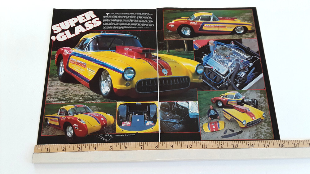 1957 CORVETTE SUPER GAS RACE CAR ORIGINAL 1983 ARTICLE