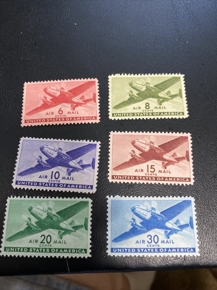 world war II airmail transport mint stamps