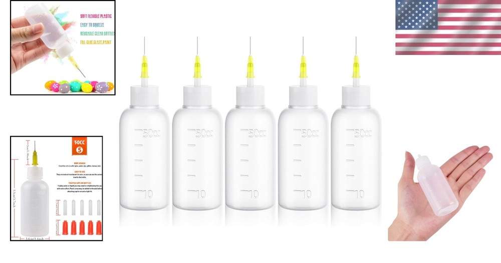 Reusable 50cc Glue Squeeze Bottles - Perfect for Precise Crafting Needs