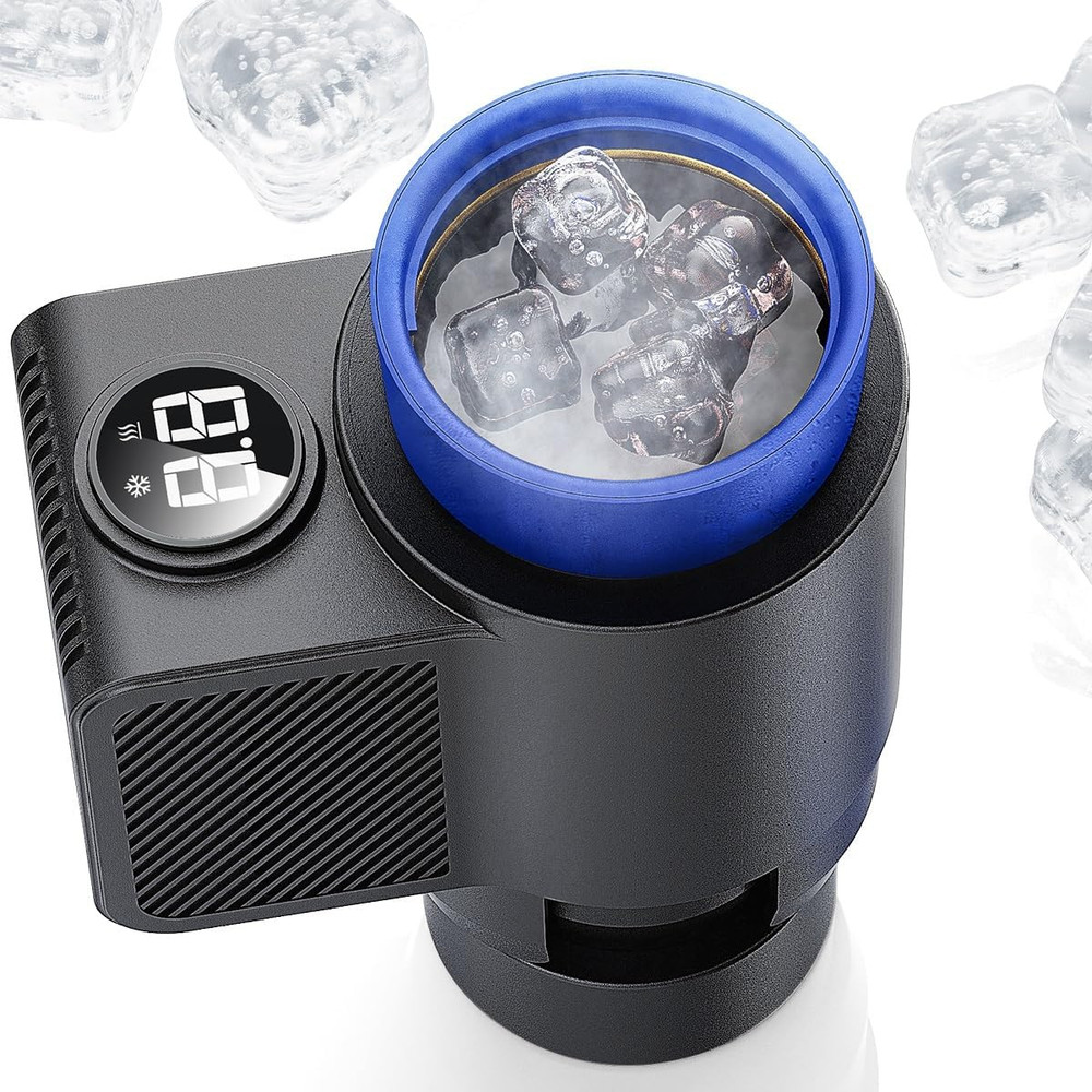 2-in-1 Smart Car Cooler Cup Holder Portable Heating Cooling Beverage