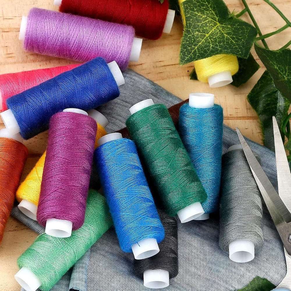 30 Spools Sewing Threads Kits Colors Polyester 250 Yards Per for Hand Sewing