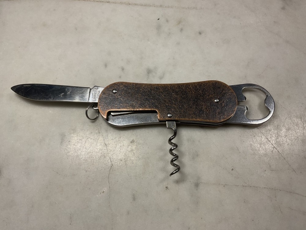 Pacific Trail Bottle Opener Can Opener Corkscrew 2” Blade