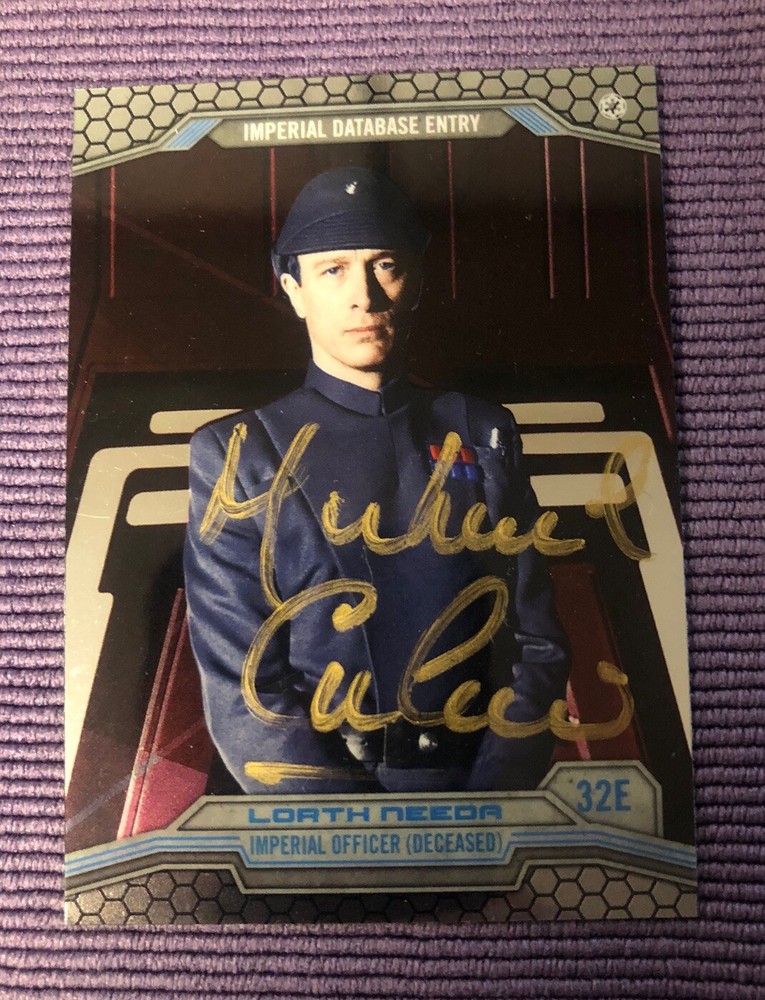 Michael Culver - Autographed / Signed  - Topps Chrome Star Wars Caption Needa