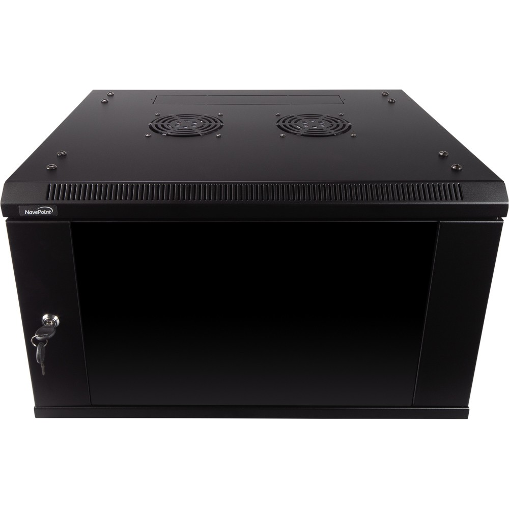 IT Wall Mount Network Server Data Cabinet Rack Glass Door Locking Lock & Key