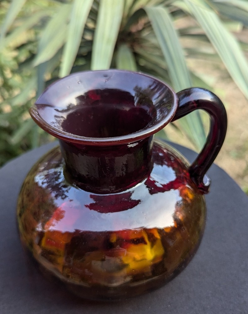 Hand Made Amberina Pitcher