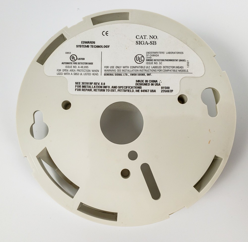 Edwards Systems SIGA-SB Automatic Fire Detector Base - NEW