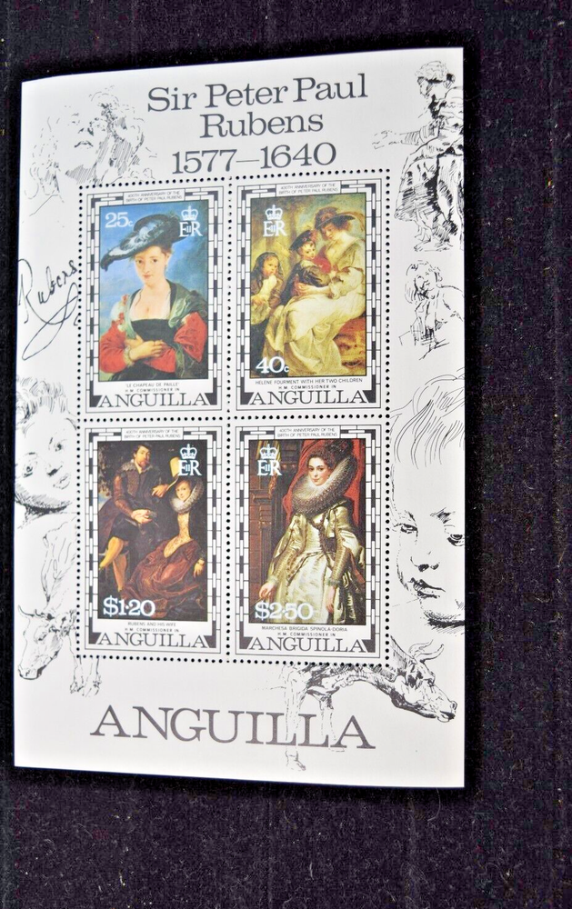 ANGUILLA 1977 RUBENS M/S S304a MNH