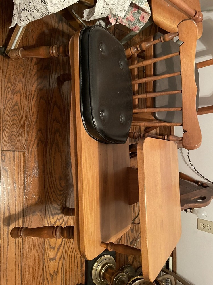 Vintage George B Bent Wood Phone Table - Nice