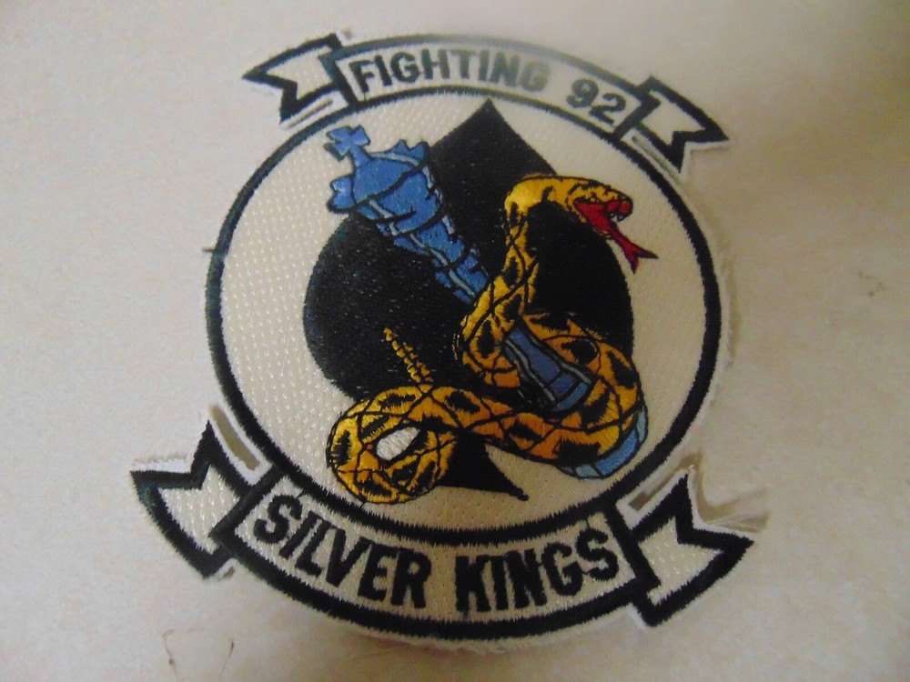 PATCH MILITARY OLDER US NAVY FIGHTING 92 SILVER KINGS