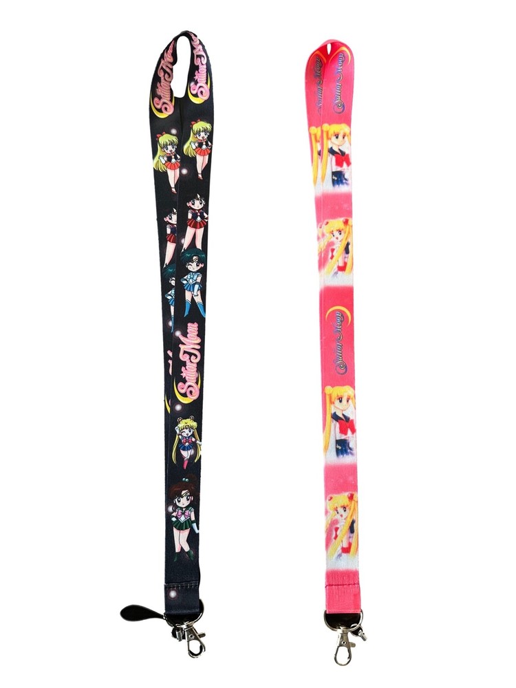 Sailor Moon Anime Lanyard Black or Pink Ready to Ship