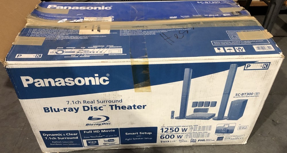 Panasonic SC-BT 300 Blu-Ray Disc Theater - Untested