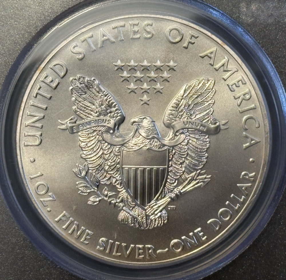 2013-(W) Silver Eagle PCGS MS69 First Strike Flag Label Struck at West Point