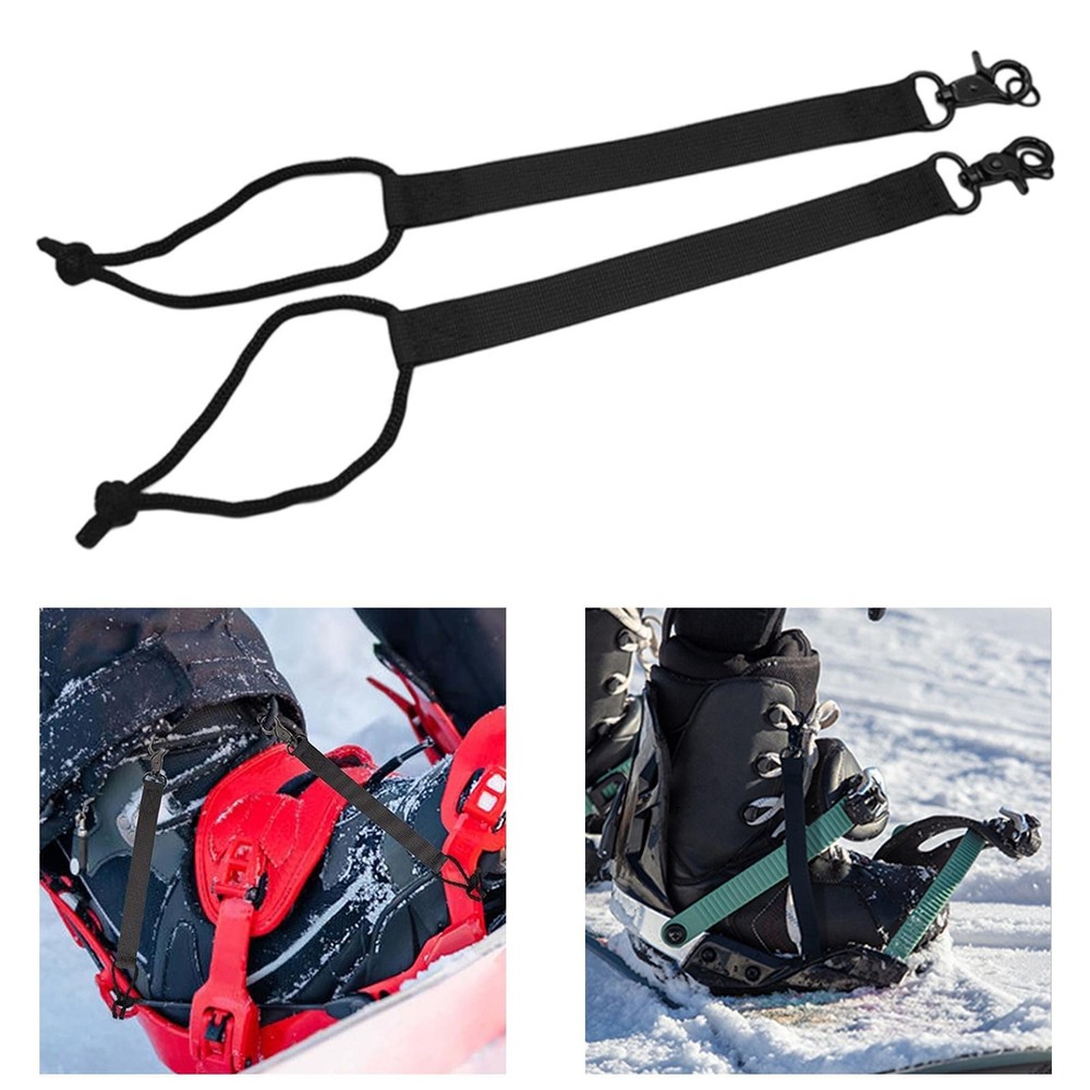 2Pcs Snowboard Binding Straps Snowboards Boot Connector Practical Portable