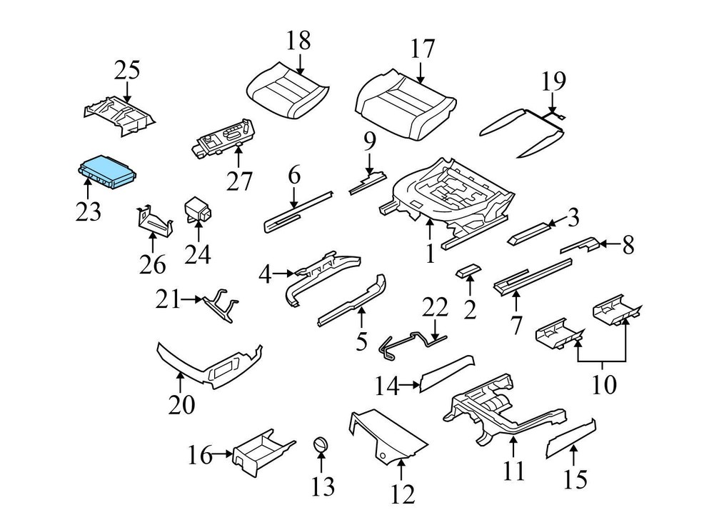 2003-2006 2008-2010 PORSCHE CAYENNE - Front SEAT Adjustment Control Module