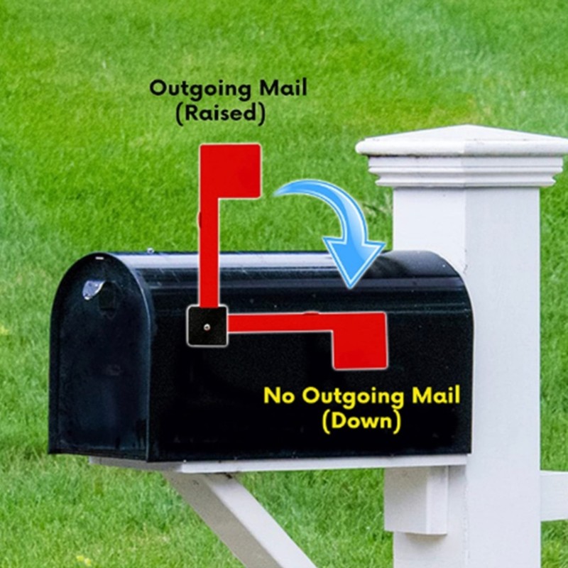 Mailbox Flag Replacement with Double Sided Sticky Pads Easy Installation