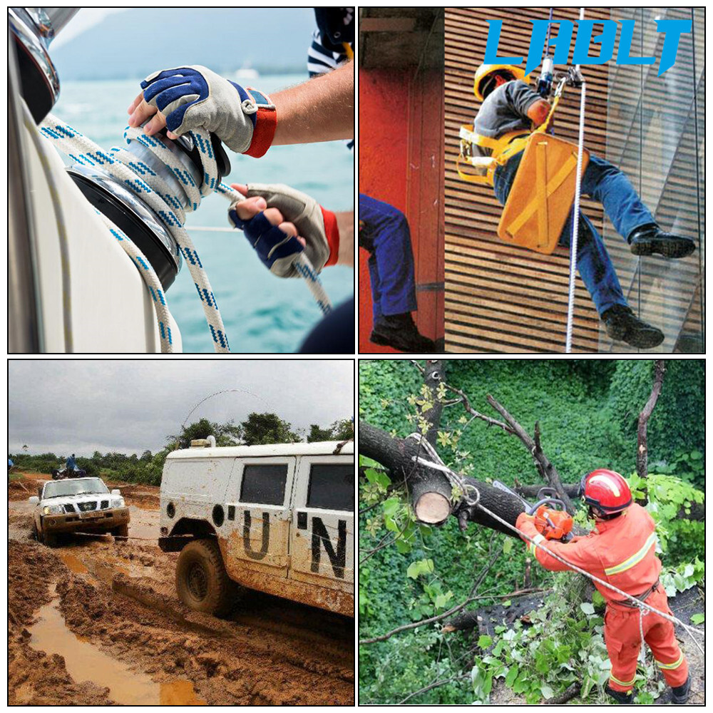 LABLT 1/2" x 150' 3 Strand Braid Arborist Bull Pulling Rope Tree Climbing Line