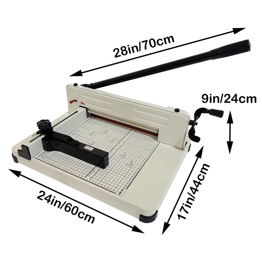 12" A4 Stack Paper Book Cutter Manual Heavy Duty Cutting Machine Card Slitter