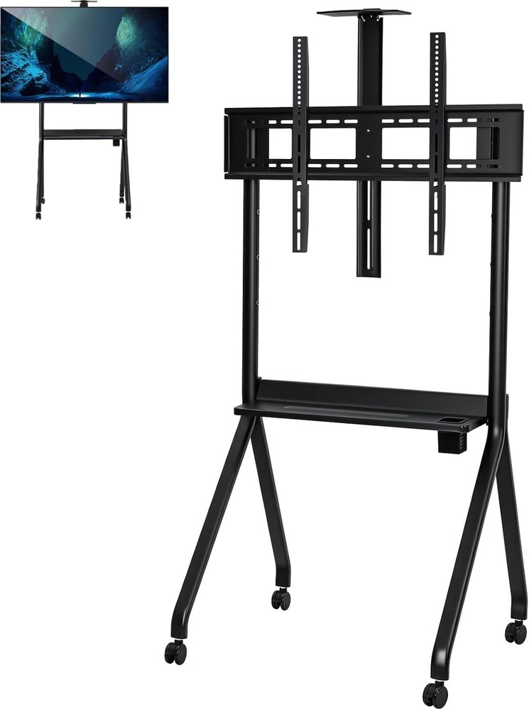 Mobile Cart for Interactive Display 42-86" Universal Rolling Stand Adjust Height