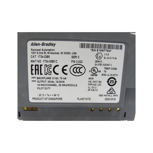 ALLEN BRADLEY 1734-OB8 PLC MODULE USED (488077593 - )