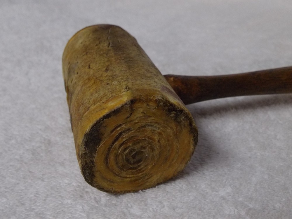 Vintage Leather Head Mallet Hammer