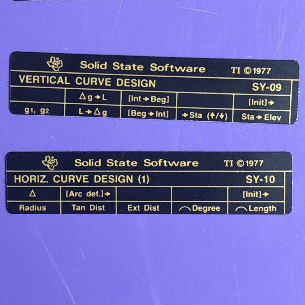 Ti 58/59 Surveying Library Module Verified Working Complete Kit 8 Blank Cards.