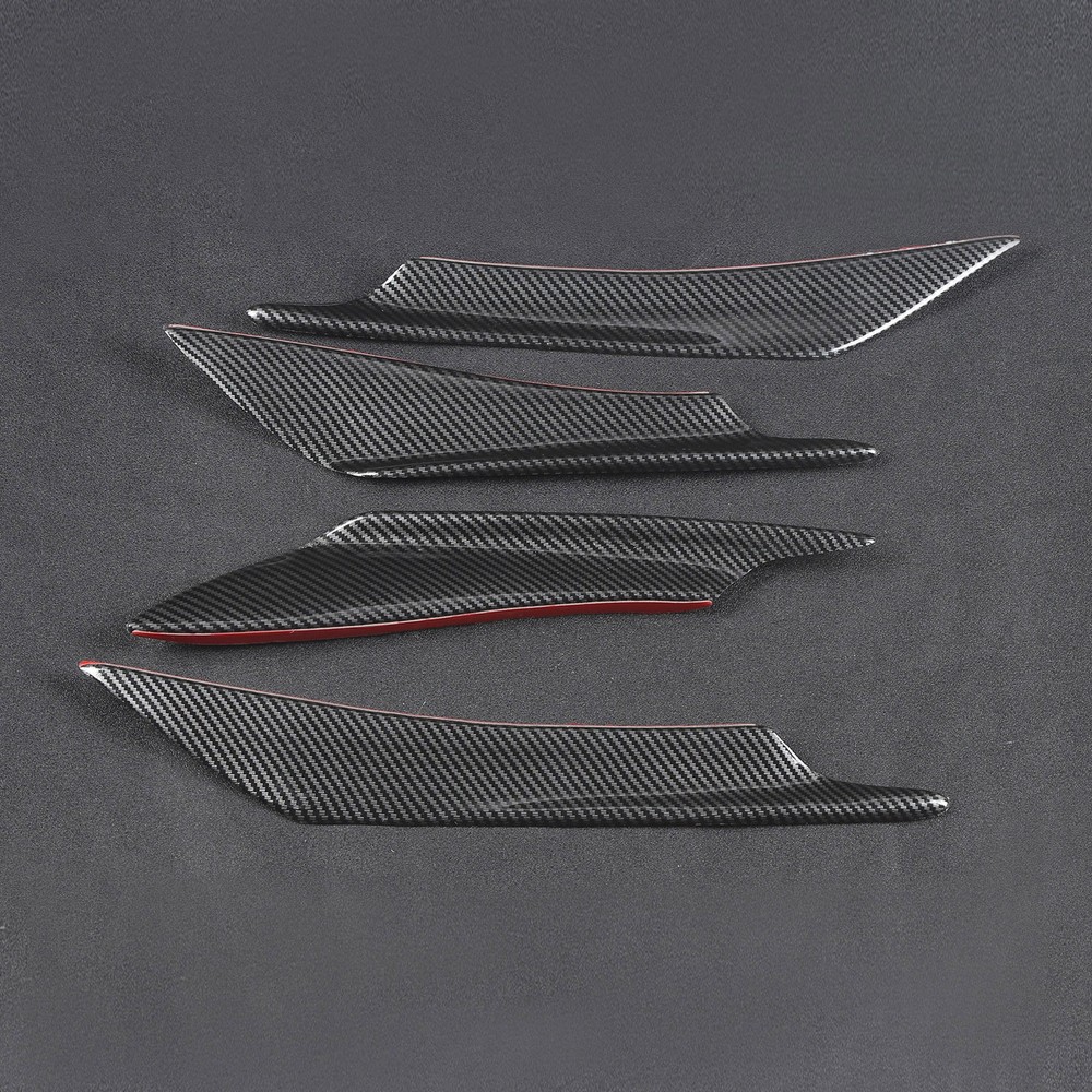 4Pcs Universal Bumper Spoiler Protective Carbon Fiber Style Front Lip Split QTYC