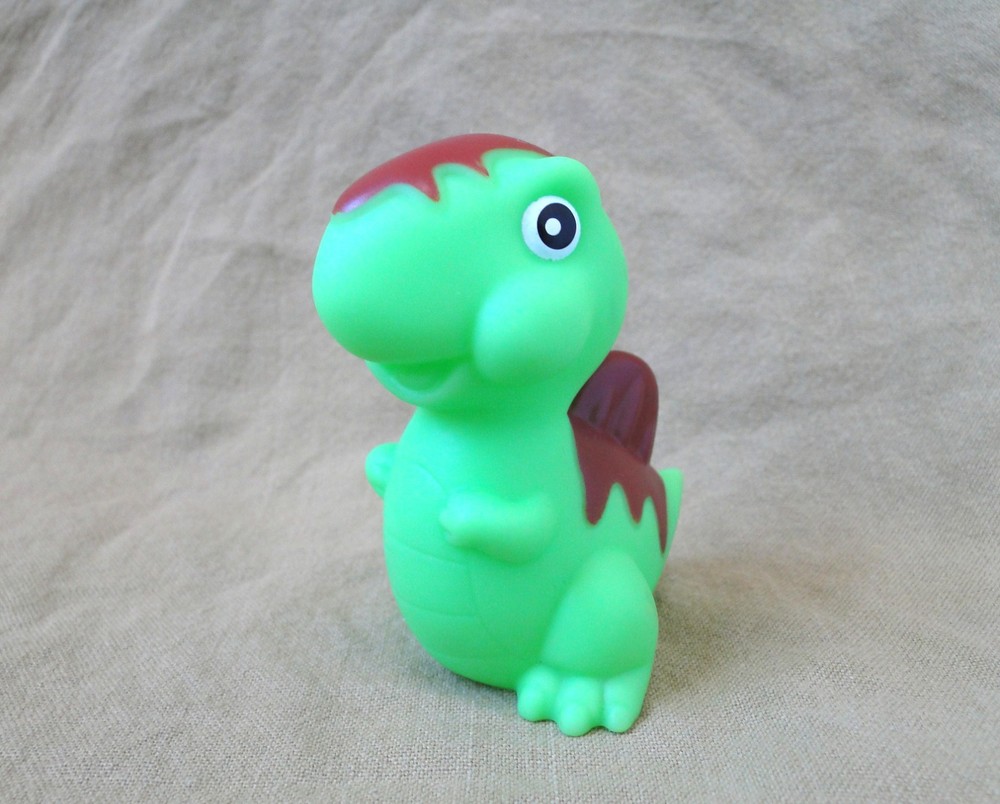 Green Rubber Dinosaur Squeak Figure