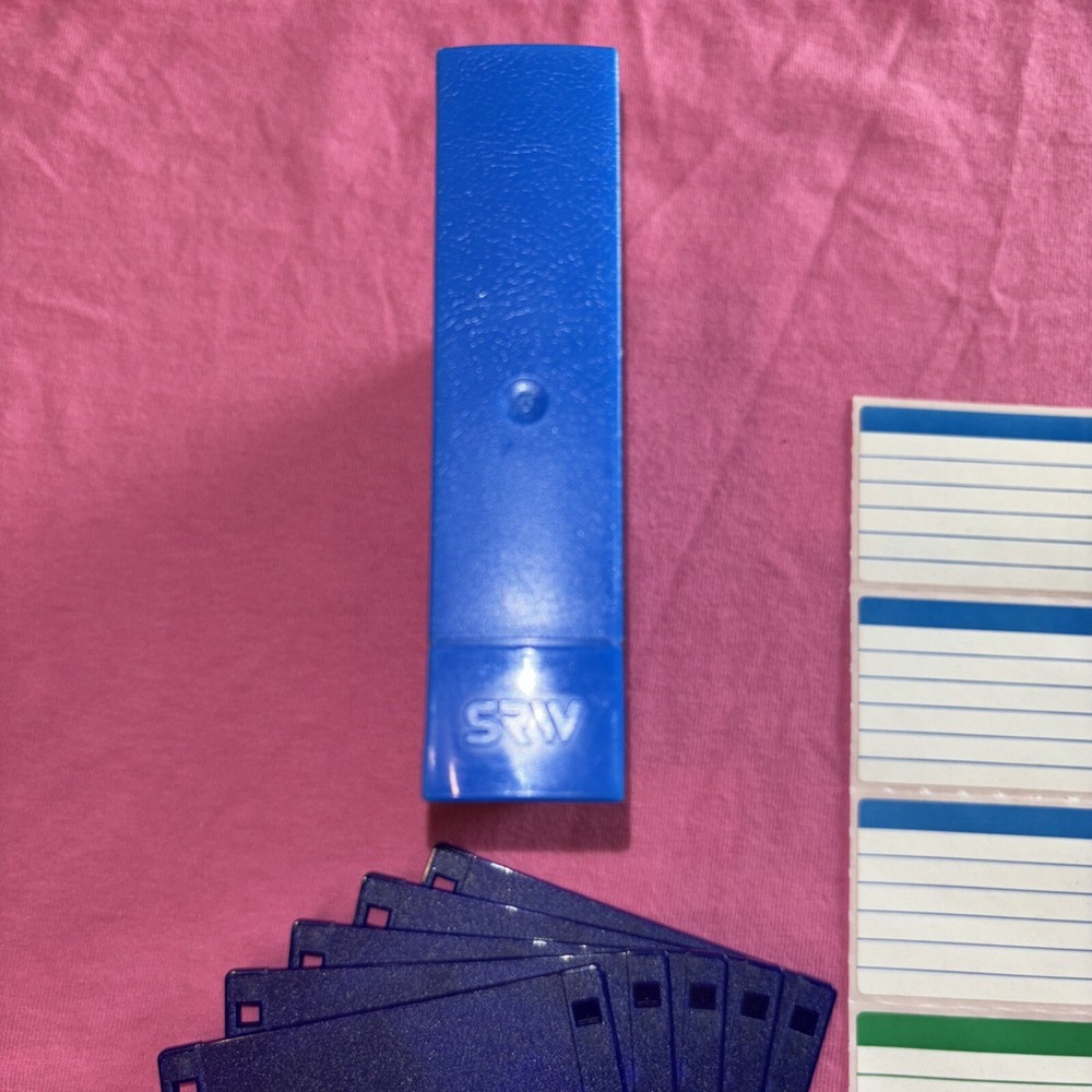 SRW Micro/5 Disk Diskette ComPak Case Plastic w/5 Blue 3.5" (IBM) Disks & Labels