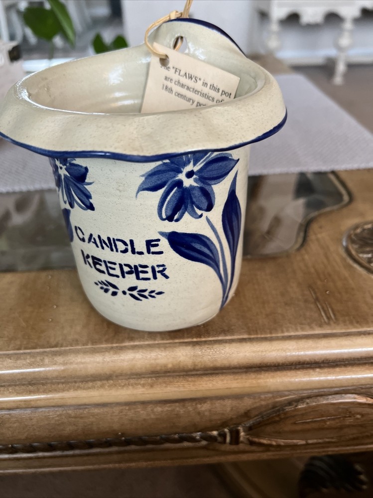 Williamsburg Pottery Candle Keeper Crock