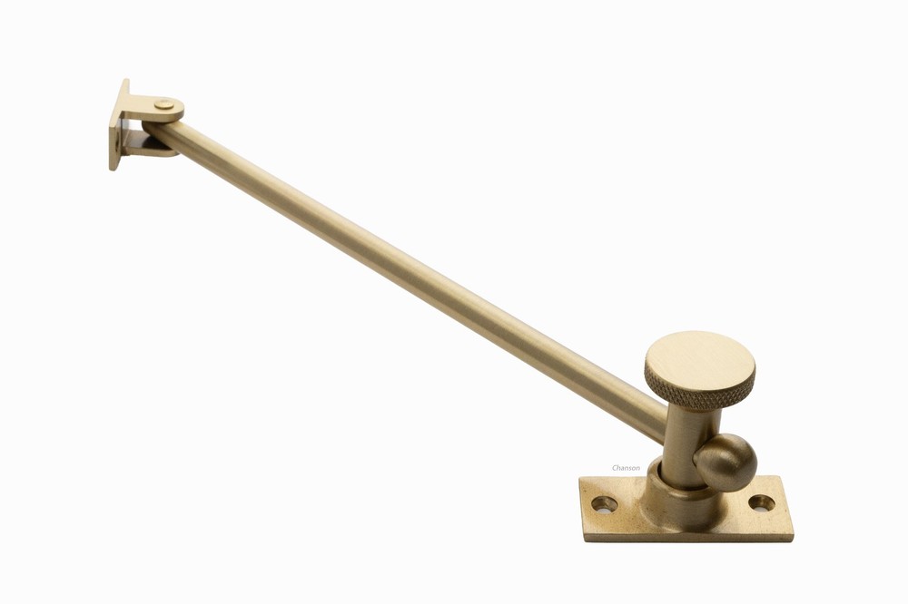 Chanson Hardware Solid Brass 10" Casement Stay Adjuster - Satin Brass