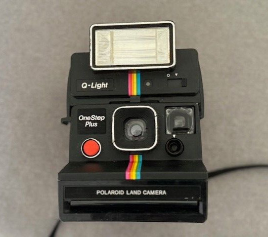 Polaroid One Step Plus Rainbow Land Camera with Q-Light Flash NOT Tested