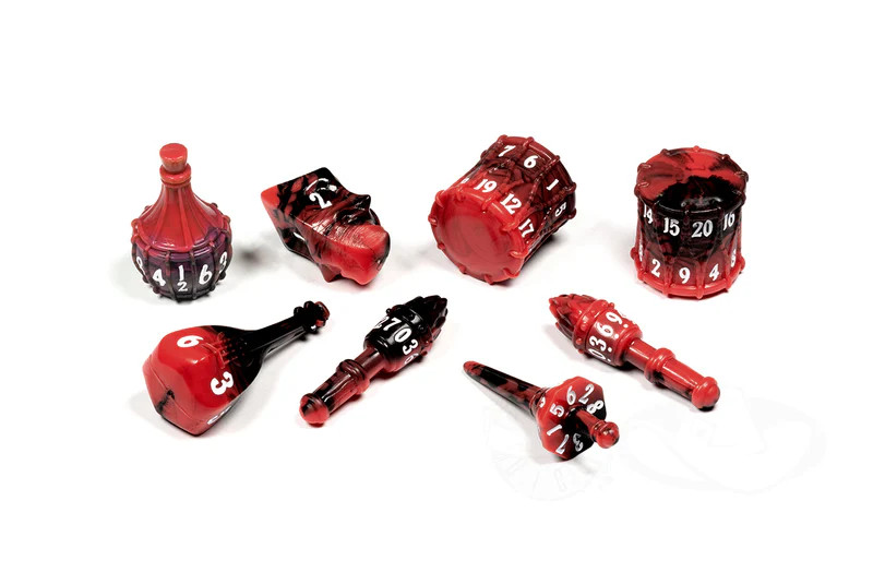 PolyHero Bard 8 Dice Set Harlequin