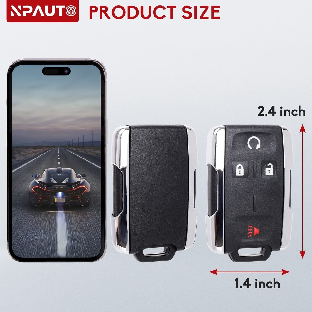 2Pcs Keyless Entry Remote Start Control Key Fob Replacement Fits for Chevy Si...