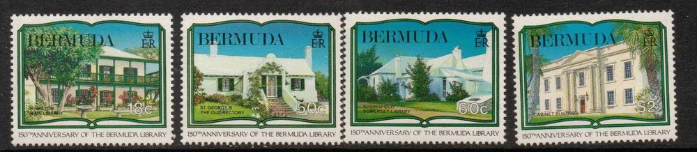BERMUDA SG599/602 1989 BERMUDA LIBRARY MNH