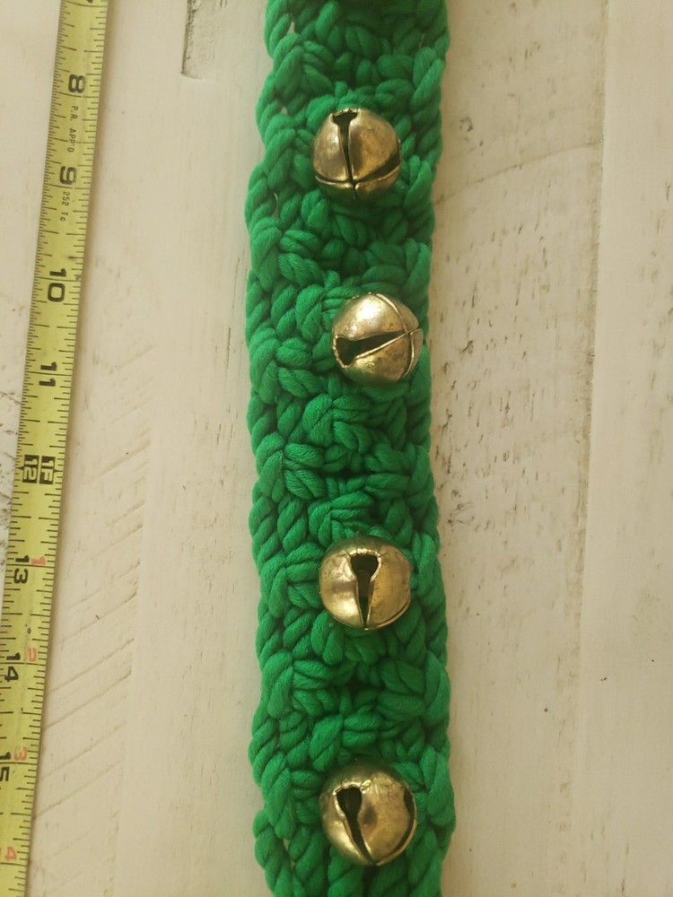 Vintage Green Macrame Jingle Bell Hanger