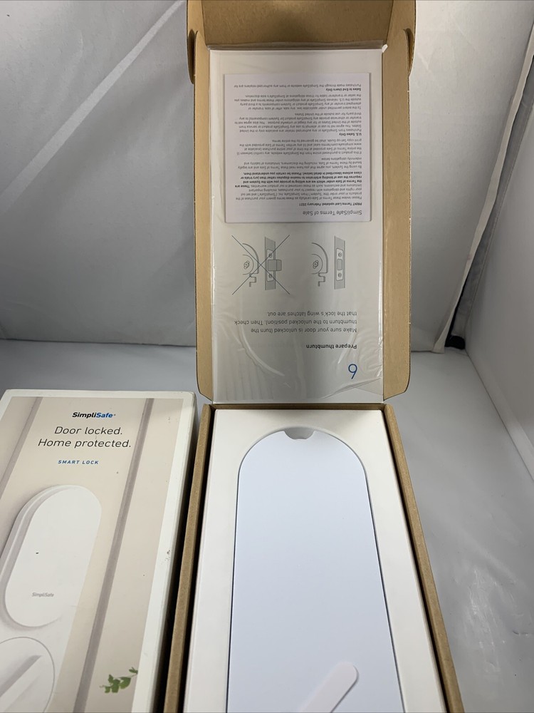 SimpliSafe Smart Lock & PIN Pad White Wireless Door Home Security