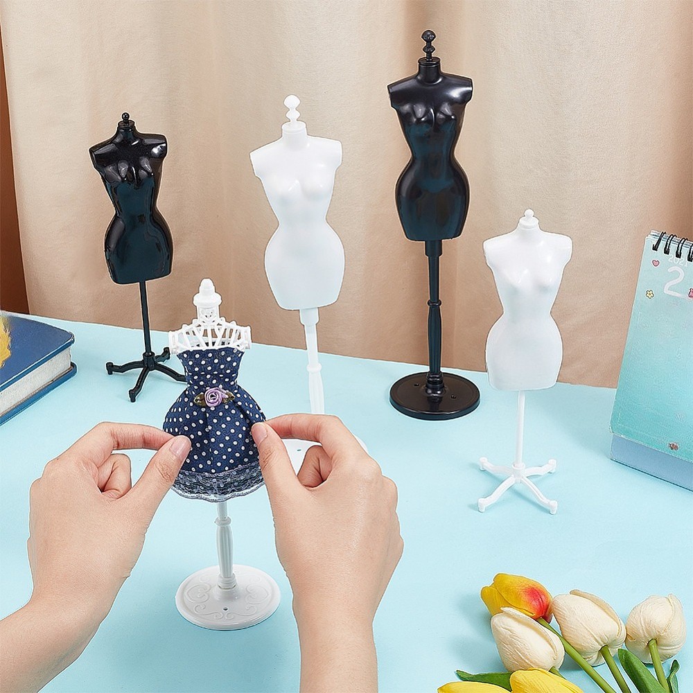 1bag 5sets Mini Mannequin Display Model Plastic Display Support Holder Mannequin