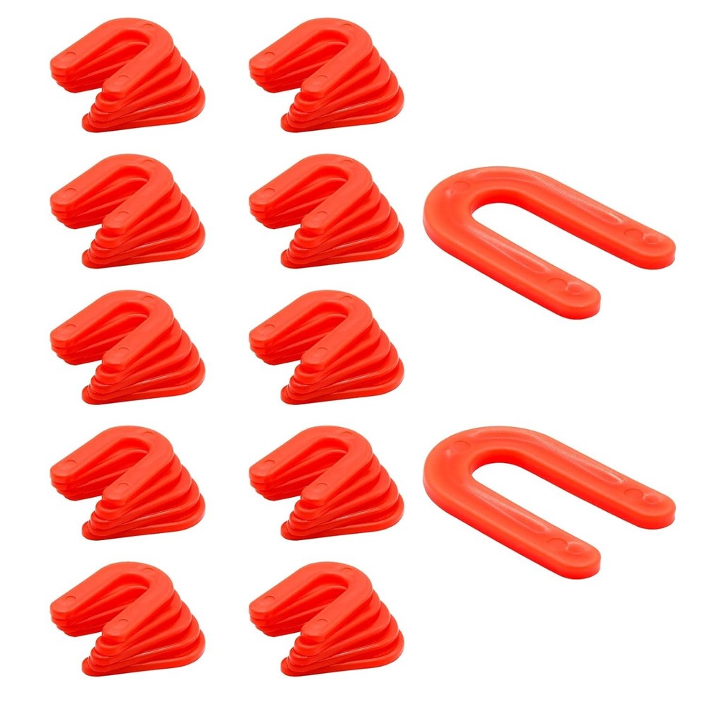 Efficient 50 Pack Red U-Shaped Tile Spacers - 1/8 Inch for Seamless Alignment