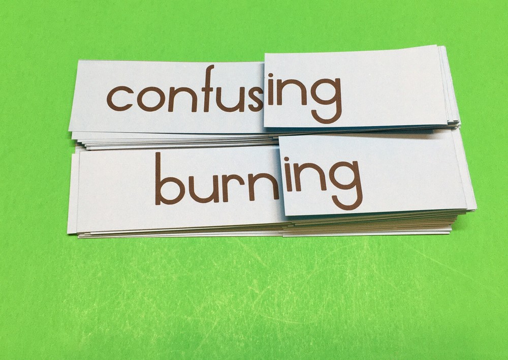 Word Ending “ ing ” Inflectional Ending Cards - Reading Activity Word Study