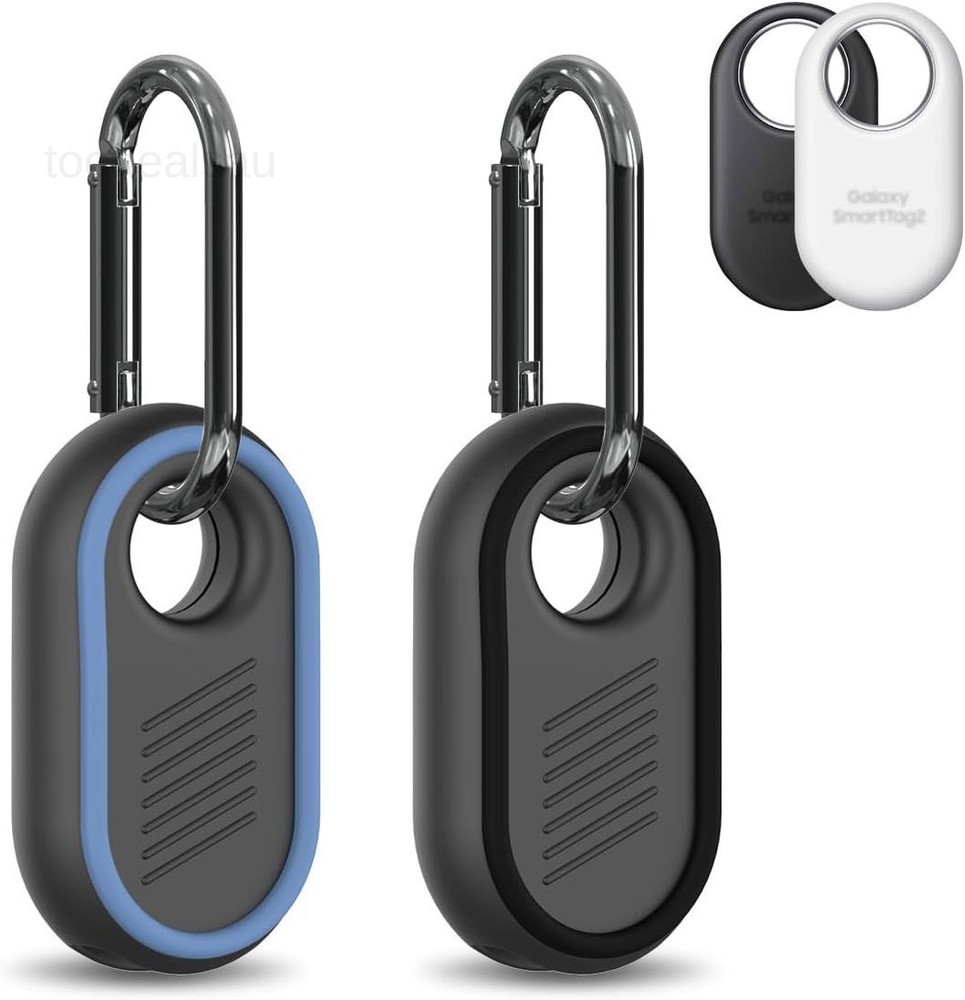 2 Pack Compatible for Samsung Galaxy SmartTag2 2 (Black & Blue)