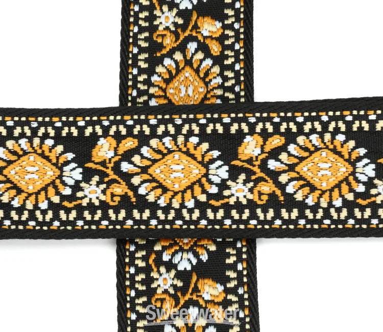 Fender Pasadena Woven Guitar Strap - Yellow Lotus