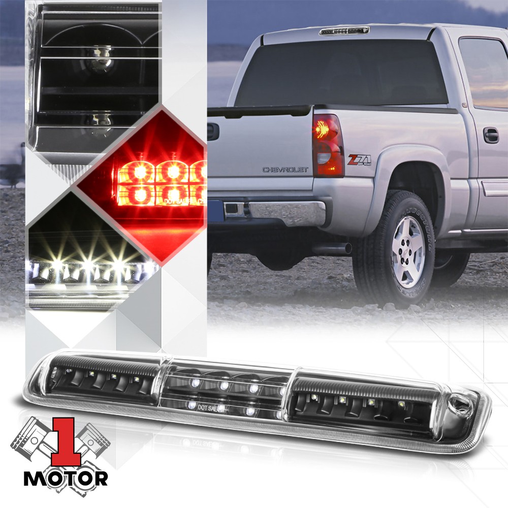 Black Clear LED Third[3rd]Brake Light Cargo Function for 99-07 Silverado/Sierra