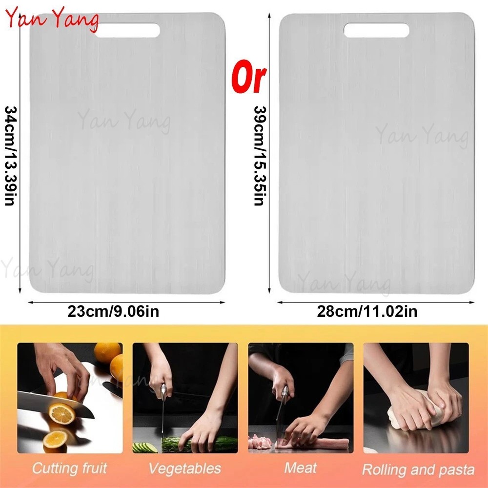 Titanium Coating Cutting Board Double-Sided Kitchen Tool Camping Size, USA STOCK