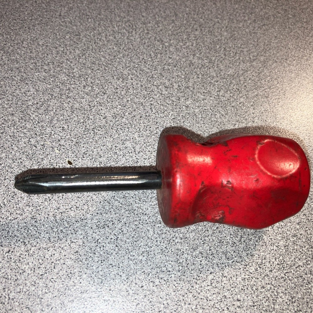 Snap-on Tools GSHDP22IR Red Handle Stubby No. 2 Phillips Screwdriver USA