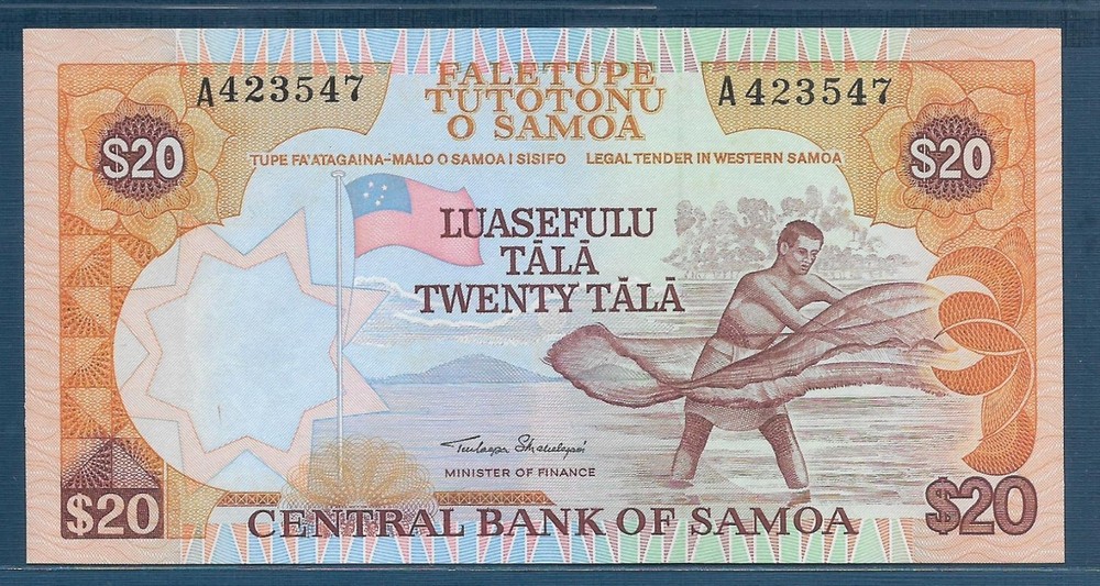 Western Samoa 20 Tala, 1985, P 28, UNC