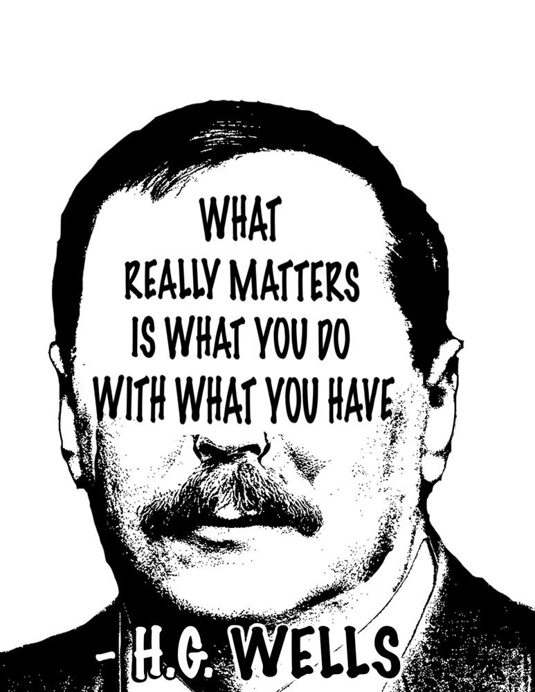H.G Wells Quoted Stickers
