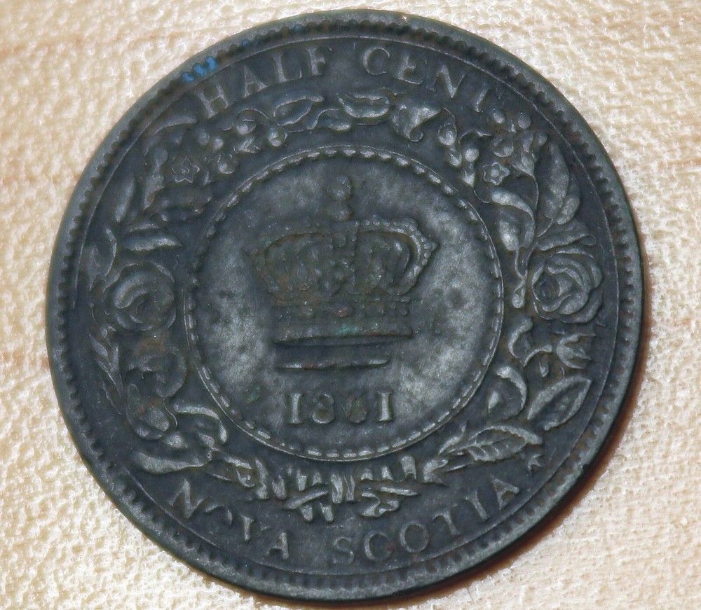 1861 Canada Nova Scotia 1/2 Cent