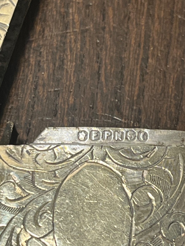 Antique Silver Metal Vesta Case